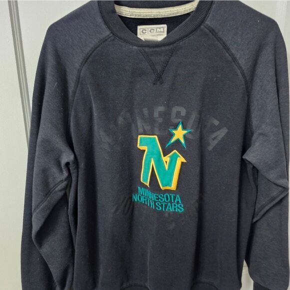 CCM Minnesota North Stars Sweatshirt Sz M - Picture 4 of 6